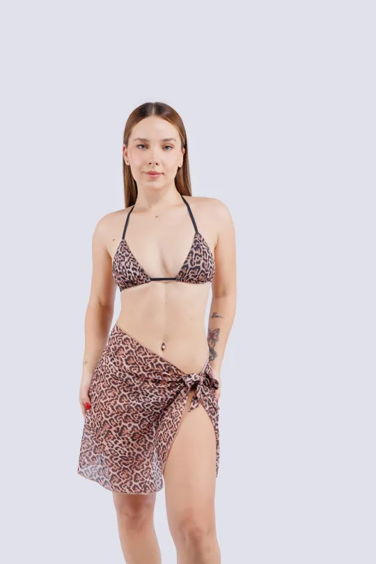 Leopardo Print Pareo Leopardo