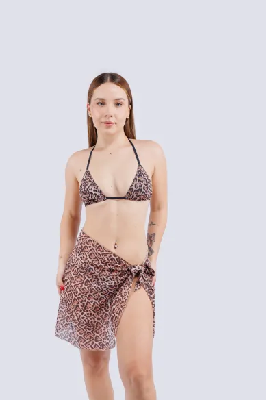 Leopardo Print Pareo Leopardo