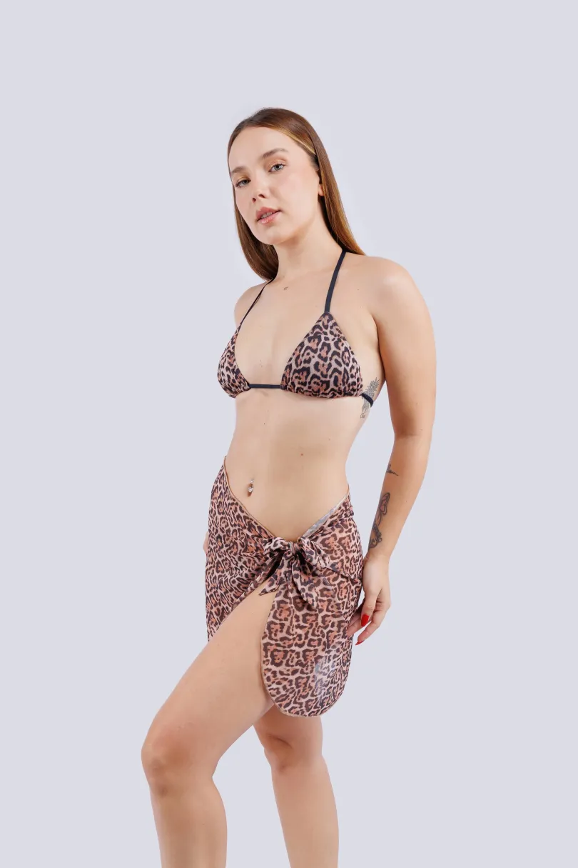 Leopardo Print Pareo Leopardo