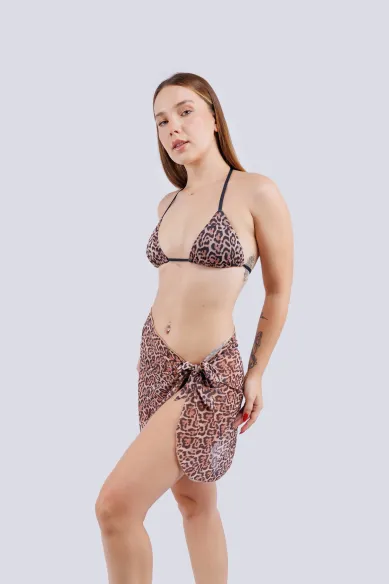 Leopardo Print Pareo Leopardo